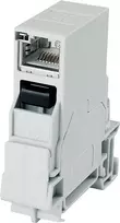 Telegärtner STX RJ45 DIN bėgelio lizdas Cat.6A ekranuotas, šviesiai pilkas