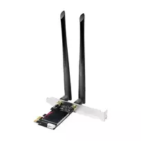 LogiLink WL0248 PCI-Express Wi-Fi 6E AX5400 Tri-Band kortelė su Bluetooth 5.2, 2.4/5/6 GHz, 2x nuimamos 5 dBi antenos, Intel AX210, WPA3, Windows 10/11 ir Linux