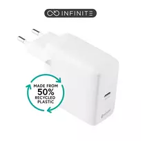 ESTUFF INFINITE (GRS) USB-C įkroviklis – 20W sieninis įkroviklis su Power Delivery 3.0 ir Quick Charge 3.0, baltas