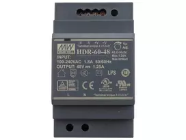 PULSAR MEAN WELL DIN Rail bėgio maitinimo šaltinis HDR-60-48 48V/60W/1.25A