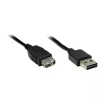 GoodConnections USB 2.0 prailginimo laidas - Type-A kištukas į lizdą, 1,8 m, juodas (2511-EU02)