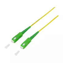 LogiLink šviesolaidinis jungiamasis laidas – Simplex, OS2 SM G.657.A2, SC/APC į SC/APC, 1 m, geltonas