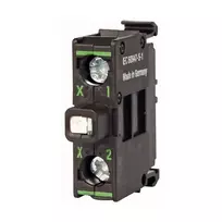Eaton M22-LEDC230-W LED indikatoriaus lemputė, balta, 230V AC, 22,5 mm, su varžtais, IP66/67/69K, juodas rėmelis