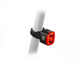 Author Cubus USB įkraunamas galinis dviračio žibintas su automatiniu stabdžių davikliu, COB LED 70 lm, juodas/raudonas