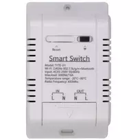 HISMART TUYA išmanus 1 kanalo jungiklis su išoriniu temperatūros jutikliu, Wi-Fi ir RF, 16A, AC 85-250V