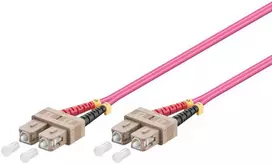 MICROCONNECT SC/UPC–SC/UPC OM4 šviesolaidinis jungiamasis kabelis 15 m – aqua LSZH duplex