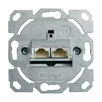 Telegärtner AMJ45 duomenų lizdo modulis, 2 prievadų RJ45, Cat.6A ekranuotas, 10G, be įrankių IDC, cinko korpusas