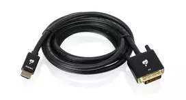 IOGEAR 4K @ 30Hz HDMI–DVI laidas, 10 pėdų (3 m), auksu dengtos jungtys, triguba ekranuotė, juodos spalvos