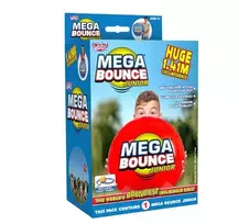 Wicked Vision Mega Bounce Junior pripučiamas šokinėjantis kamuolys (50 cm, vaivorykštės spalvos) su rankiniu siurbliu