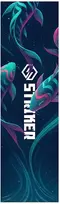 Striker Pro Scooter Griptape Neon Fish – abrazyvus silicio karbidas, 610x152mm, stunto paspirtuko rankena