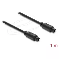 Delock TOSLINK optinis audio kabelis, Plug to Plug, 4 mm skersmens, 1 m, juodas