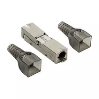 LogiLink MP0046 lauko montavimo RJ45 jungtis Cat.6A STP 10G, be įrankių IDC, cinko liejinys, AWG 22-26, sidabrinė