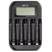 POWER PLANT PP-UN4 4 vietų LCD įkroviklis AA/AAA NiMH NiCd įkraunamoms baterijoms