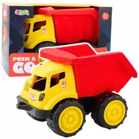 LEAN TOYS Didelis Savivartis Vaikams Smėlio Statybos Transporto Priemonė Raudonai Geltona