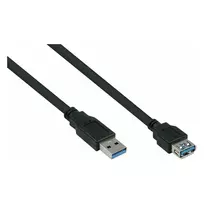 Kabelmeister USB 3.0 prailginimo laidas - 3m, juodas, Type-A kištukas į lizdą, UL sertifikuotas