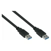 GoodConnections Alcasa USB 3.2 Gen 1 Type-A į Type-A pataisos kabelis 0,5 m Juodas (UK30P-AA-005S)