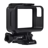 Puluz apsauginis rėmelis DJI Osmo Action - juodas PC rėmas su šalto bato laikikliu ir greito atleidimo sagtimi