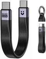 UNITEK USB4 raktų pakabuko laidas USB-C į USB-C 40Gbps 240W PD 8K 13cm juodas