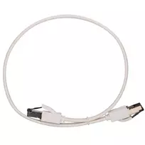 EXTRALINK LAN kabelis Cat.8 U/FTP 0,5 m 40G plokščias ekranuotas vytos poros varinis baltas