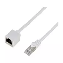 LogiLink Professional CAT 6a S/FTP prailginimo kabelis, RJ-45 kištukas į lizdą, 1 m, baltas, LSZH, be užkabinimo