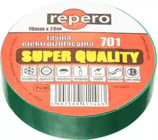 REPERO 701 žalia PVC elektros izoliacinė juosta 19 mm x 20 m