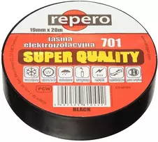 REPERO 701 pilka PVC elektros izoliacinė juosta 19 mm x 20 m