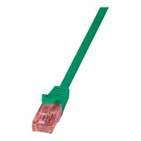 LogiLink CQ2055U Cat.6 U/UTP RJ45 Patch Laidas, 2 m, žalias, liepsnai atsparus, su apsauga nuo užrakto