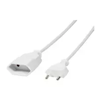 LogiLink CP125 ilginimo laidas, Europlug CEE 7/16 kištukas – lizdas, 1 m, baltas