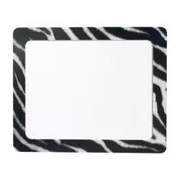 LogiLink Ultra-Thin Mouse Pad su integruotu foto rėmeliu, Zebra dizainas, neslystantis gumos pagrindas, 2 mm, 10 x 15 cm nuotraukai, juoda/balta