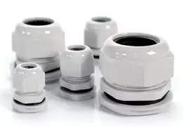 TRYTYT PG13.5 kabelio įvadas, šviesiai pilkas PA6, IP68, 6-12 mm kabeliams (1 vnt.)