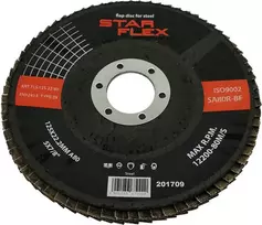 PSG Star Flex STAL T29 125-22 šlifavimo lėkštė, P80, cirkonio aliuminio oksidas, kūginė, 22,23 mm anga, plienui ir nerūdijančiam plienui