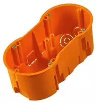 PAWBOL A.0042WPG giluminė dviguba įmontuojama dėžutė 60 mm su varžtais, oranžinė