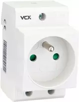 VCX GN TH DIN bėgelio lizdas su įžeminimo kontaktu 230V 16A Schuko F tipo