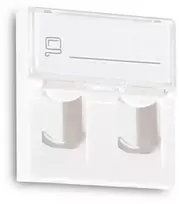GETFORT GF-2MOD-2G Mosaic 2 prievadų RJ45 Cat.5e tinklo modulis, 45x45 mm, baltas