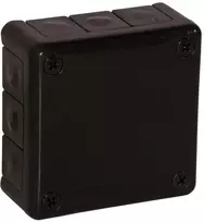VIPLAST VP-41 paviršinio montavimo tuščia jungčių dėžutė su 12 kabelių įvadų, juoda, IP55, 98x98x42mm