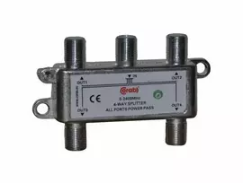CORAB 4 krypčių TV/SAT signalo skirstytuvas 5-2400 MHz su DC pralaidumu