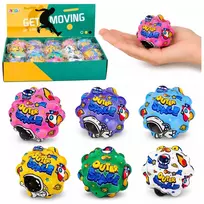 LEAN TOYS Anti-Stresinis kamuoliukas su dygliukais šokinėjimui Kosmos 7 cm