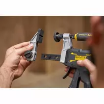 STANLEY FATMAX FMHT83008-0 Sunkiojo naudojimo F formos spaustuvas 460 mm su greito atlaisvinimo funkcija, juoda/pilka/geltona