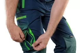 NEO Tools 81-246-XXL Vyriškos darbo kelnės su kelių apsaugų kišenėmis, pilka/juoda, dydis XXL