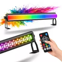 LIGHT4ME FROST BAR 72x3W RGB LED Wash Bar su DMX valdymu, 25° spinduliu, aliuminio korpusu, juoda