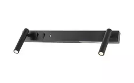 Šviestuvas sieninis 6+6W USB LED 660lm Juodas