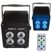 LIGHT4ME ACCU PAR 4x3W Įkraunamas RGB LED Prožektorius 360
