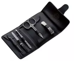 Böker Arbolito Manicure Set Classic – 5 dalių manikiūro rinkinys su odiniu dėklu