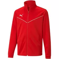 PUMA teamRISE Treniruočių poliesterio striukė vaikams, raudona, 657393 01, 152 cm