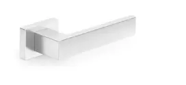 Durų rankena HANDLE DOOR CUBE RT CHROME – poliruoto chromo svirtinė rankena su kvadratine rozete