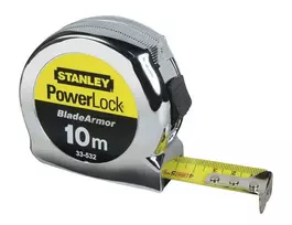 STANLEY Micro Powerlock 10m kabelio būgnas – 4 Schuko lizdai, IP44, šiluminė apsauga, 3G1.5mm² H05VV-F, 3500W išvyniotas