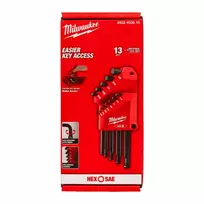 Milwaukee Allen Wrench Imperial Set 13vnt. Hex Raktų Rinkinys su Juodos Oksido Danga