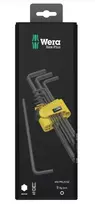 Wera 05133180001 9 dalių imperinių Hex-Plus L formos raktų rinkinys su spalvotomis rankenomis