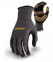 Stanley SY510L-QS Darbo pirštinės, dydis L (9) – sintetinė oda, spandekso nugara, neopreno rankogalis, EN 388 sertifikuota, juoda/geltona