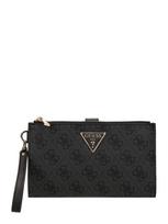 GUESS Piniginė 'LAUREL II SLG DBL ZIP ORGNZR' pilka / juoda